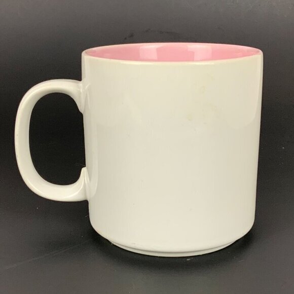 Ann Papel Poetry Name Coffee Mug Cup Ceramic 10 oz White Pink Vintage Gift - Picture 3 of 6